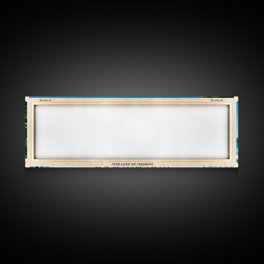 Hispaniola, Dominican Republic Panoramic Print, Vacation Gift, Dominican Republic Wall Art, Beach Painting, Beach Decor, Beach Or Lakehouse Art