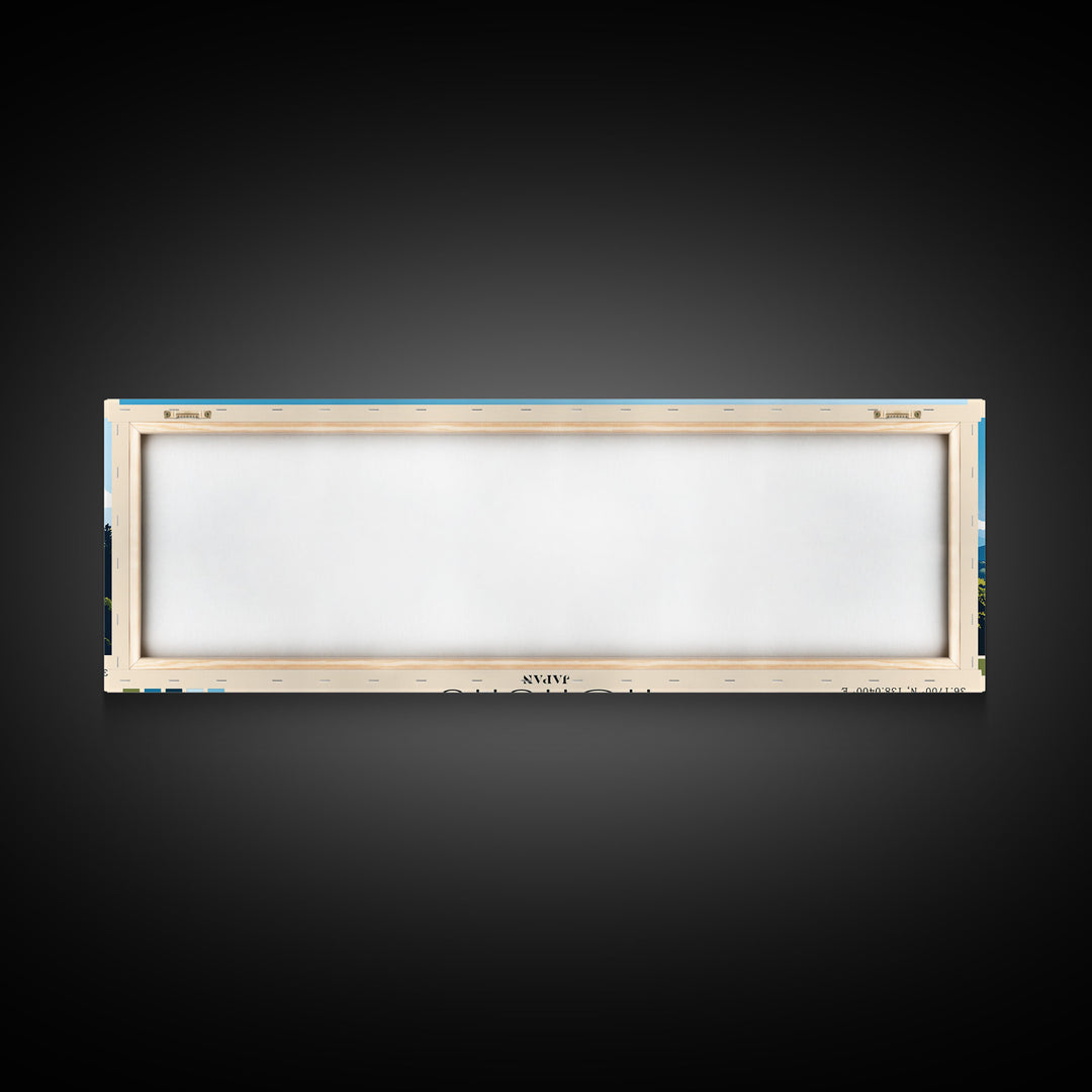 Honshu, Japan Panoramic Beach Print, Vacation Gift, Japan Wall Art, Beach Painting, Beach Decor, Beach Painting