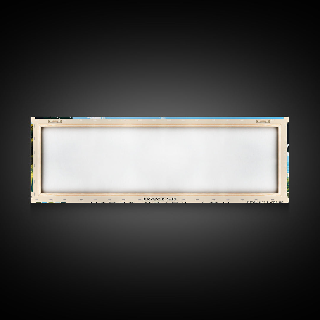 Hot Water Beach, New Zealand Panoramic Print, Vacation Gift, New Zealand Wall Art, Vacation Wall Art, Vacatation Memories, Beach Decor, Beach Or Lakehouse Art