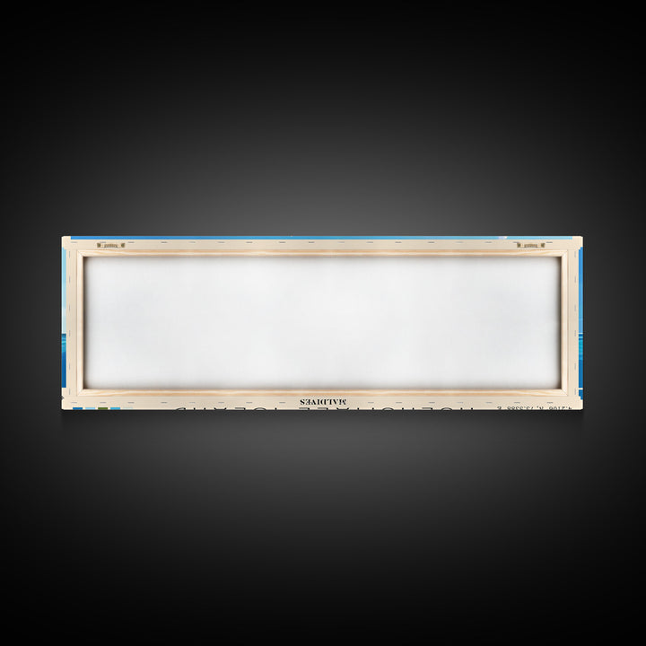 Hulhumale Island, Maldives Panoramic Beach Print, Vacation Gift, Maldives Wall Art, Framed Canvas Print, Framed Beach Painting