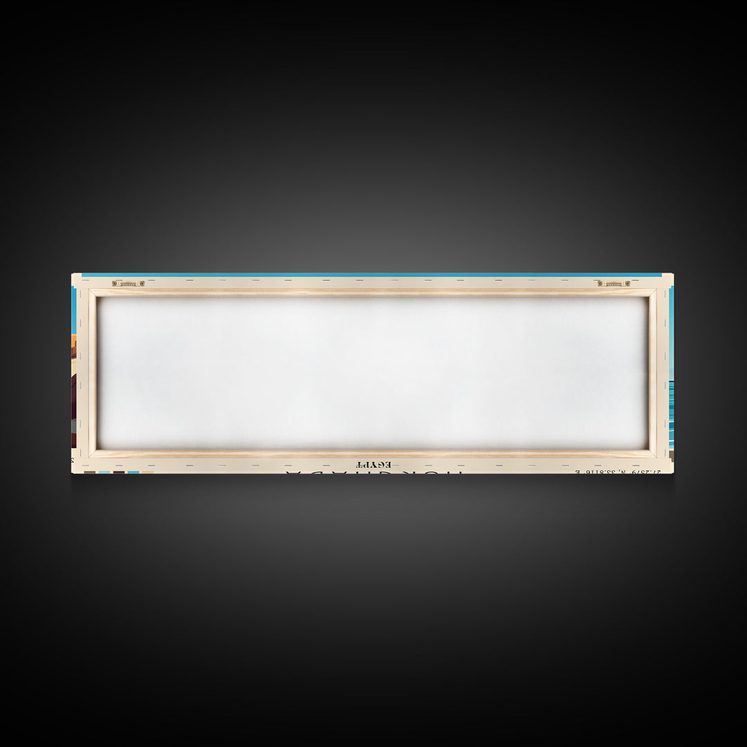 Hurghada, Egypt Panoramic Print, Vacation Gift, Egypt Wall Art, Beach Painting, Beach Decor, Beach Or Lakehouse Art