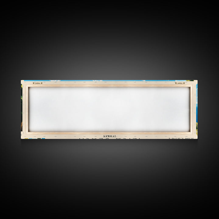 Ilıca Beach, Turkey Panoramic Print, Vacation Gift, Turkey Wall Art, Beach Painting, Beach Decor, Beach Or Lakehouse Art