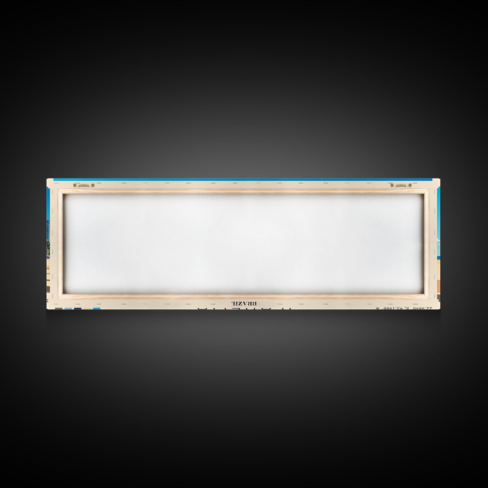 Ipanema, Brazil Panoramic Beach Print, Vacation Gift, Brazil Wall Art, Beach Painting, Beach Decor, Beach Painting