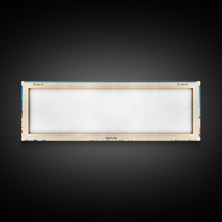 Ipanema, Brazil Panoramic Beach Print, Vacation Gift, Brazil Wall Art, Beach Painting, Beach Decor, Beach Painting