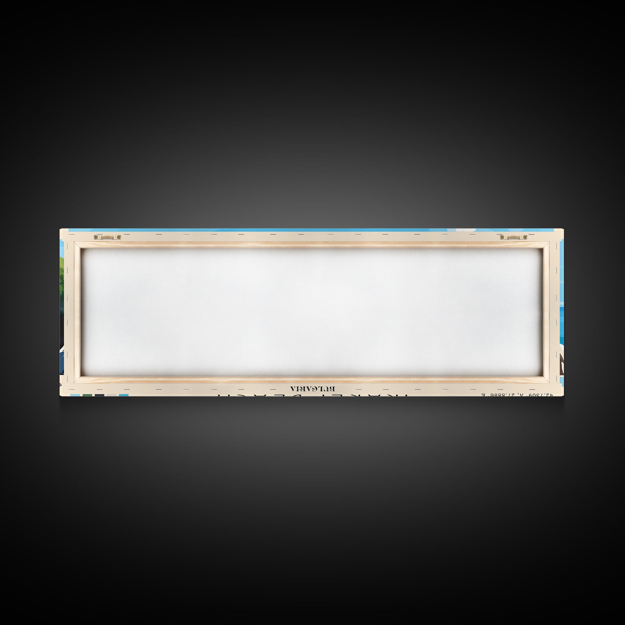 Irakli Beach, Bulgaria Panoramic Print, Vacation Gift, Bulgaria Wall Art, Beach Painting, Beach Decor, Large Wall Art, Wood Frame Art