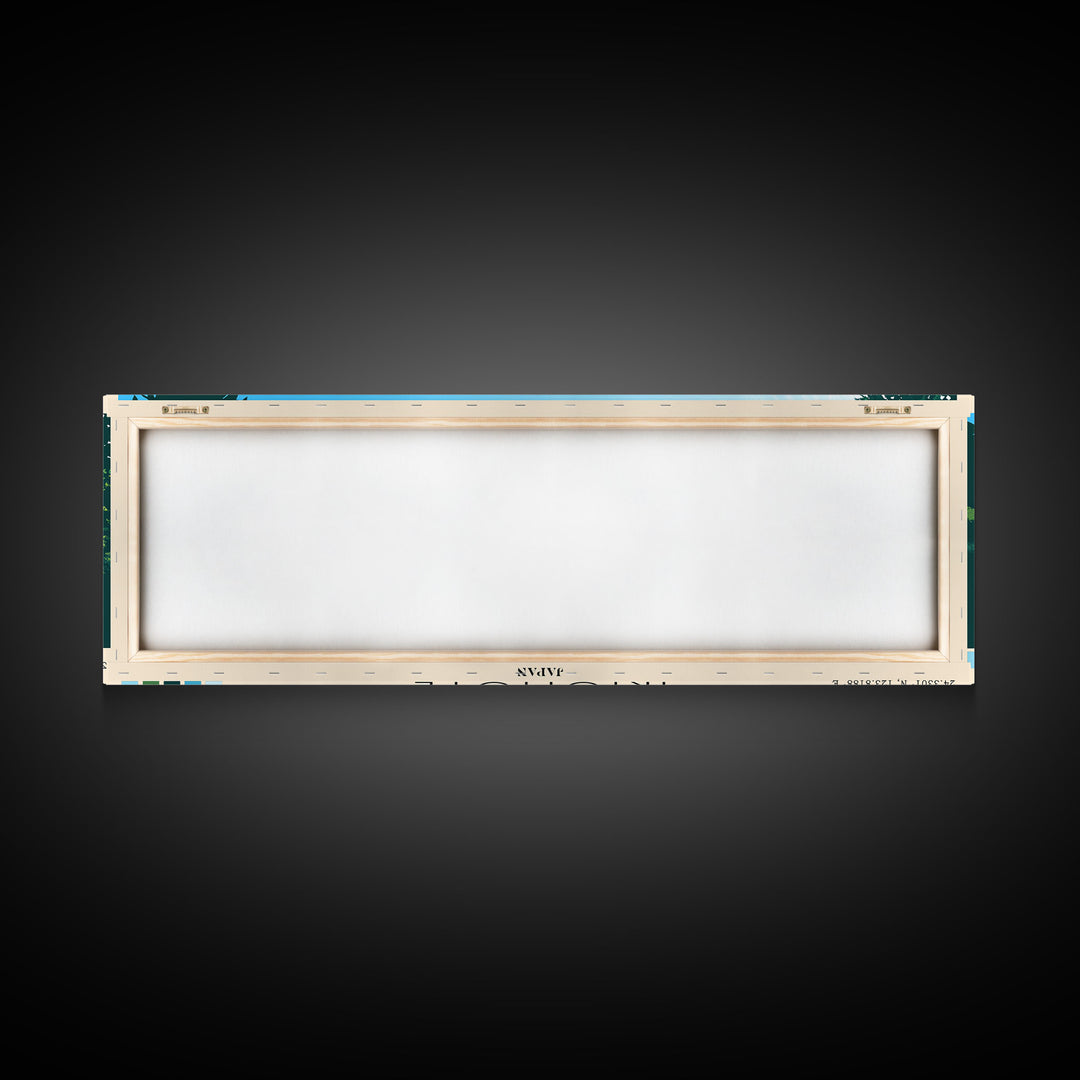 Iriomote, Japan Panoramic Beach Print, Vacation Gift, Japan Wall Art, Framed Canvas Print, Framed Beach Painting