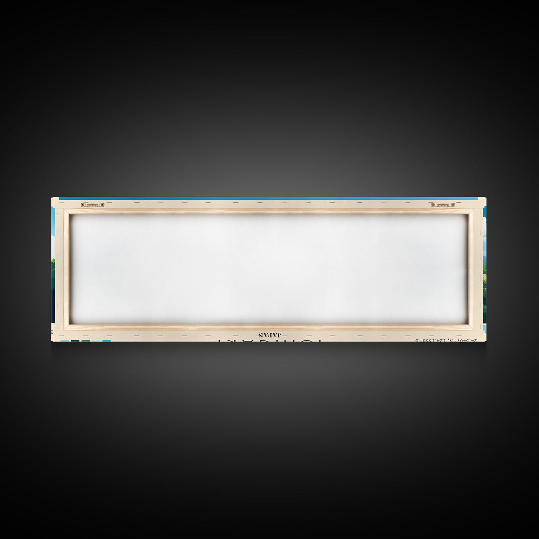 Ishigaki, Japan Panoramic Beach Print, Vacation Gift, Japan Wall Art, Beach Painting, Beach Decor, Beach Painting