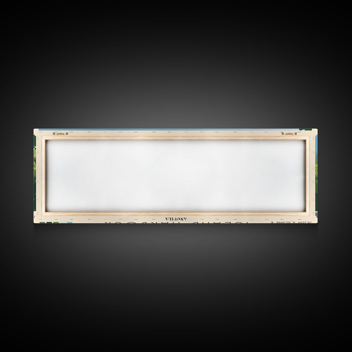 Island Harbour, Anguila Panoramic Beach Print, Vacation Gift, Anguila Wall Art, Beach Painting, Beach Decor, Beach Painting