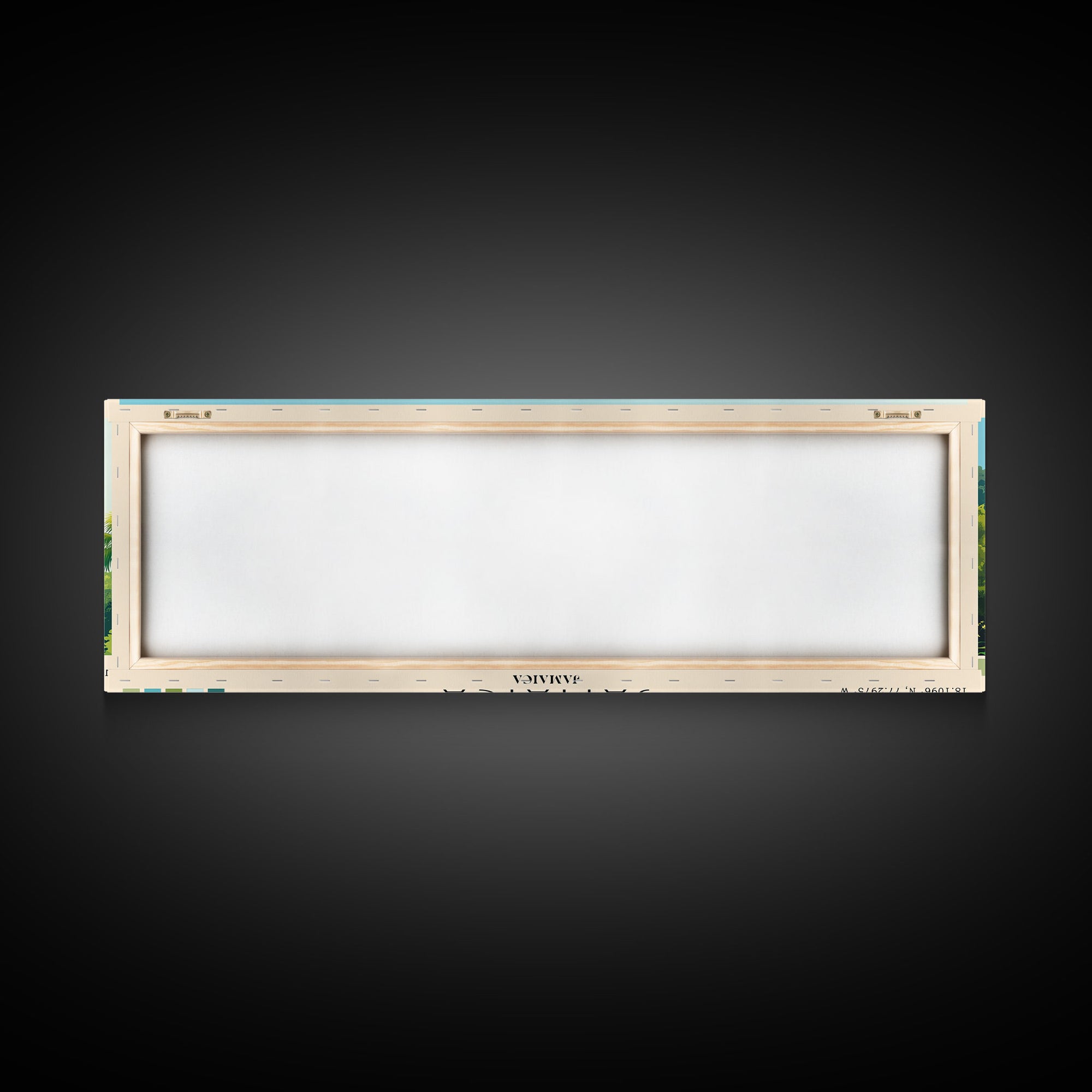 Jamaica, Jamaica Panoramic Print, Vacation Gift, Jamaica Wall Art, Beach Painting, Beach Decor, Large Wall Art, Wood Frame Art