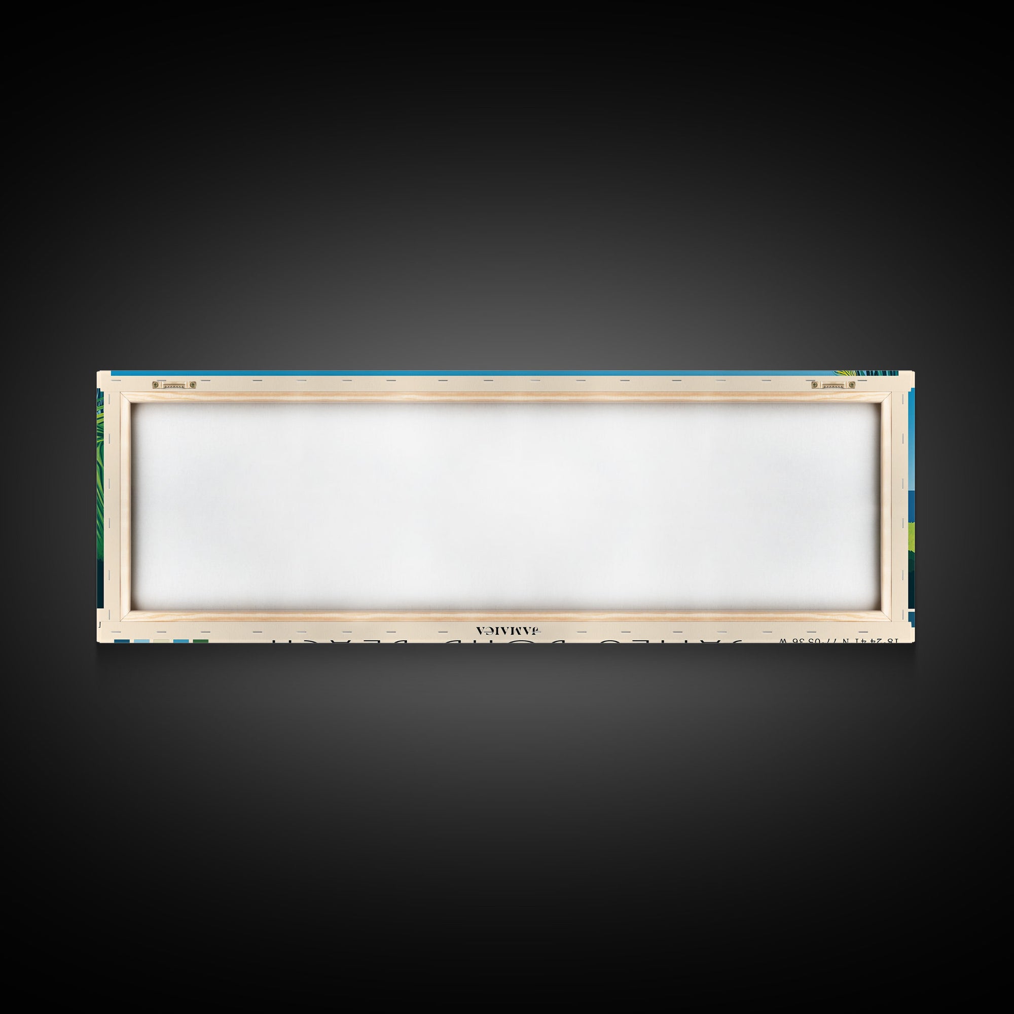 James Bond Beach, Jamaica Panoramic Beach Print, Vacation Gift, Jamaica Wall Art, Framed Canvas Print, Framed Beach Painting