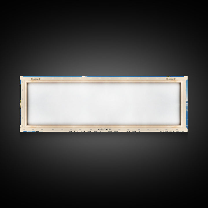 Jekyll Island, Georgia Panoramic Print, Vacation Gift, Georgia Wall Art, Beach Painting, Beach Decor, Large Wall Art, Wood Frame Art