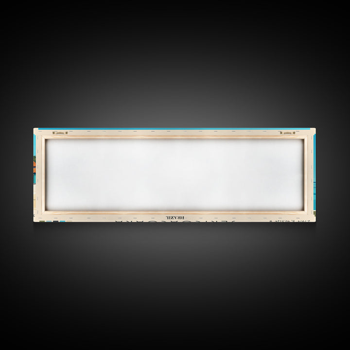 Jericoacoara, Brazil Panoramic Beach Print, Vacation Gift, Brazil Wall Art, Framed Canvas Print, Framed Beach Painting