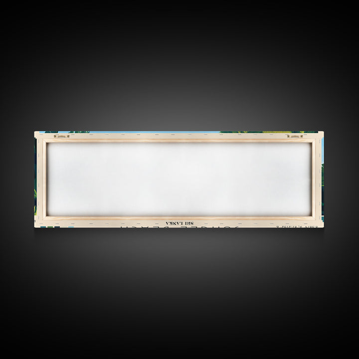 Jungle Beach, Sri Lanka Panoramic Beach Print, Vacation Gift, Sri Lanka Wall Art, Framed Canvas Print, Framed Beach Painting