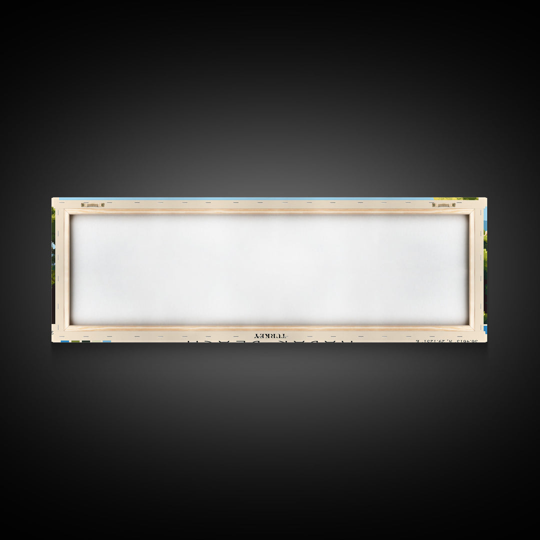 Kabak Beach, Turkey Panoramic Print, Vacation Gift, Turkey Wall Art, Beach Painting, Beach Decor, Beach Or Lakehouse Art