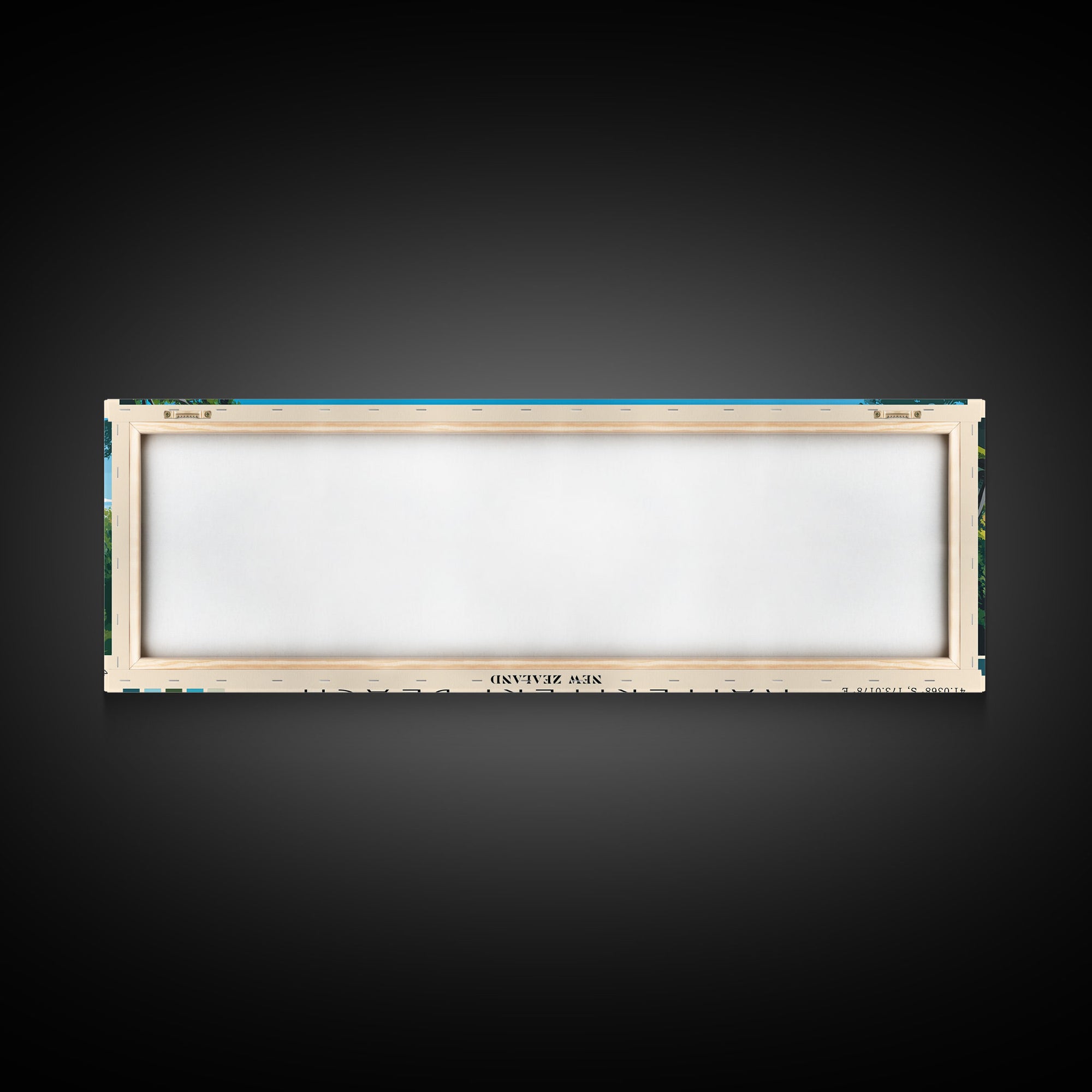 Kaiteriteri Beach, New Zealand Panoramic Print, Vacation Gift, New Zealand Wall Art, Beach Painting, Beach Decor, Large Wall Art, Wood Frame Art