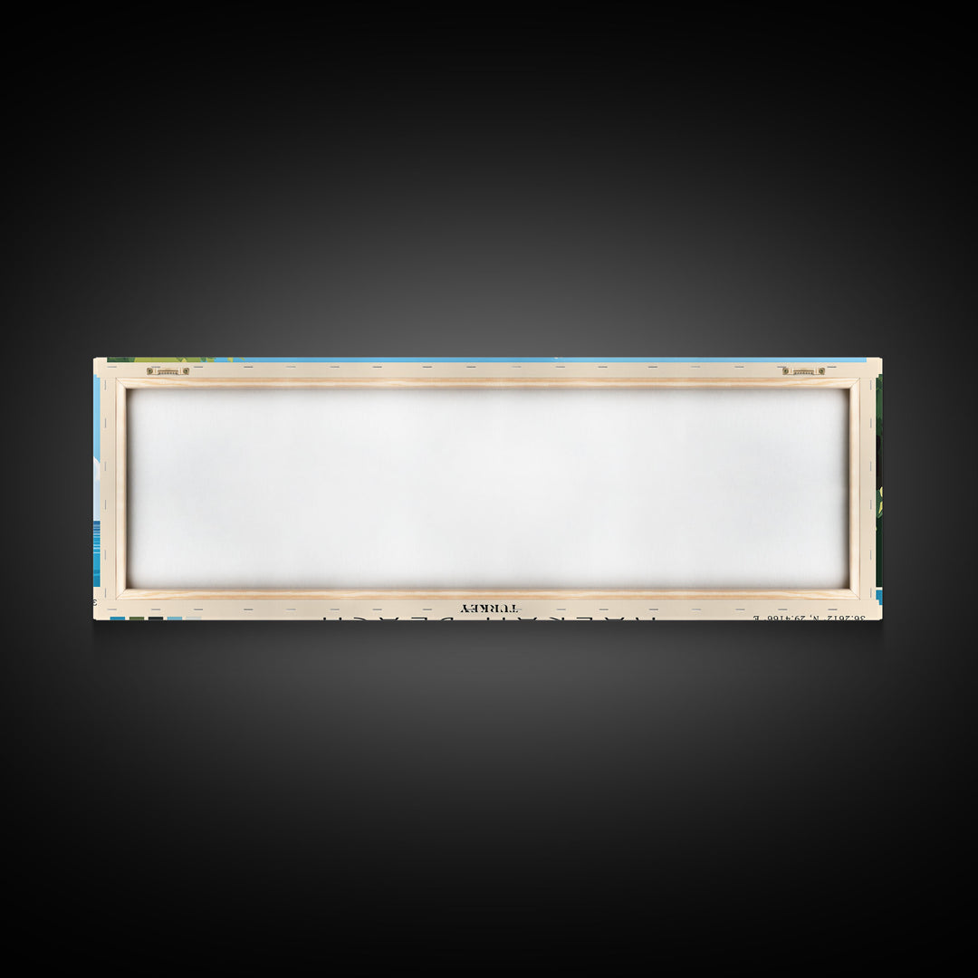 Kalkan Beach, Turkey Panoramic Print, Vacation Gift, Turkey Wall Art, Vacation Wall Art, Vacatation Memories, Beach Decor, Beach Or Lakehouse Art