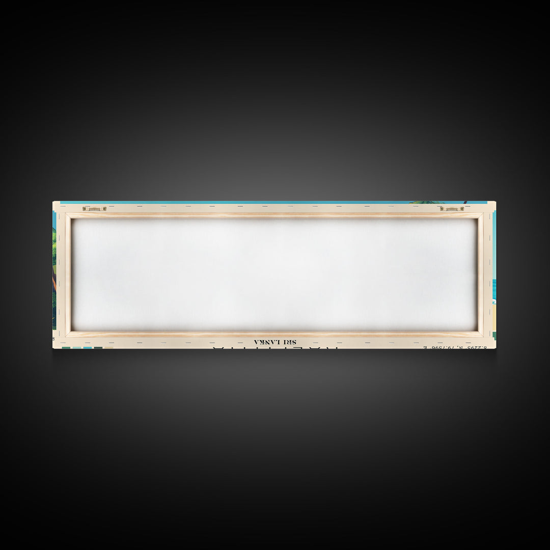 Kalpitiya, Sri Lanka Panoramic Print, Vacation Gift, Sri Lanka Wall Art, Beach Painting, Beach Decor, Beach Or Lakehouse Art