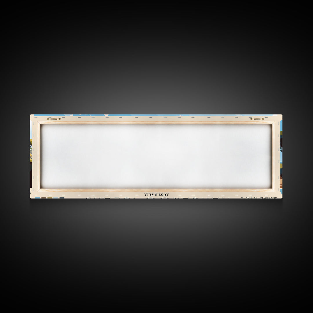 Kangaroo Island, Australia Panoramic Print, Vacation Gift, Australia Wall Art, Beach Painting, Beach Decor, Large Wall Art, Wood Frame Art