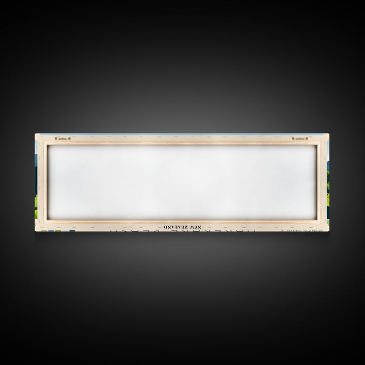 Karekare Beach, New Zealand Panoramic Print, Vacation Gift, New Zealand Wall Art, Beach Painting, Beach Decor, Large Wall Art, Wood Frame Art