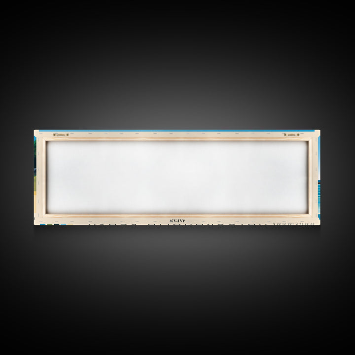 Katsurahama Beach, Japan Panoramic Beach Print, Vacation Gift, Japan Wall Art, Framed Canvas Print, Framed Beach Painting
