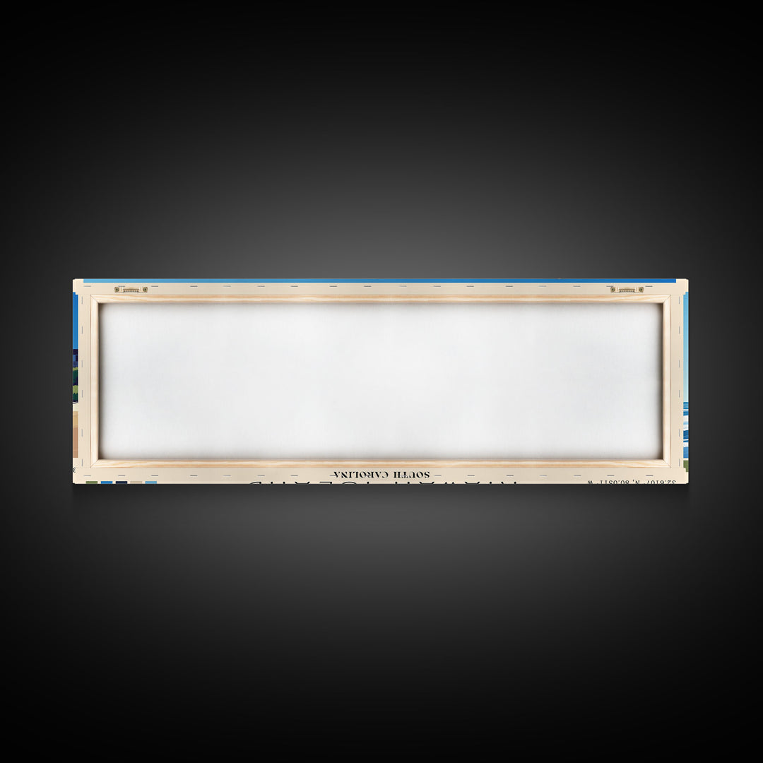 Kiawah Island, South Carolina Panoramic Beach Print, Vacation Gift, South Carolina Wall Art, Beach Painting, Beach Decor, Beach Painting