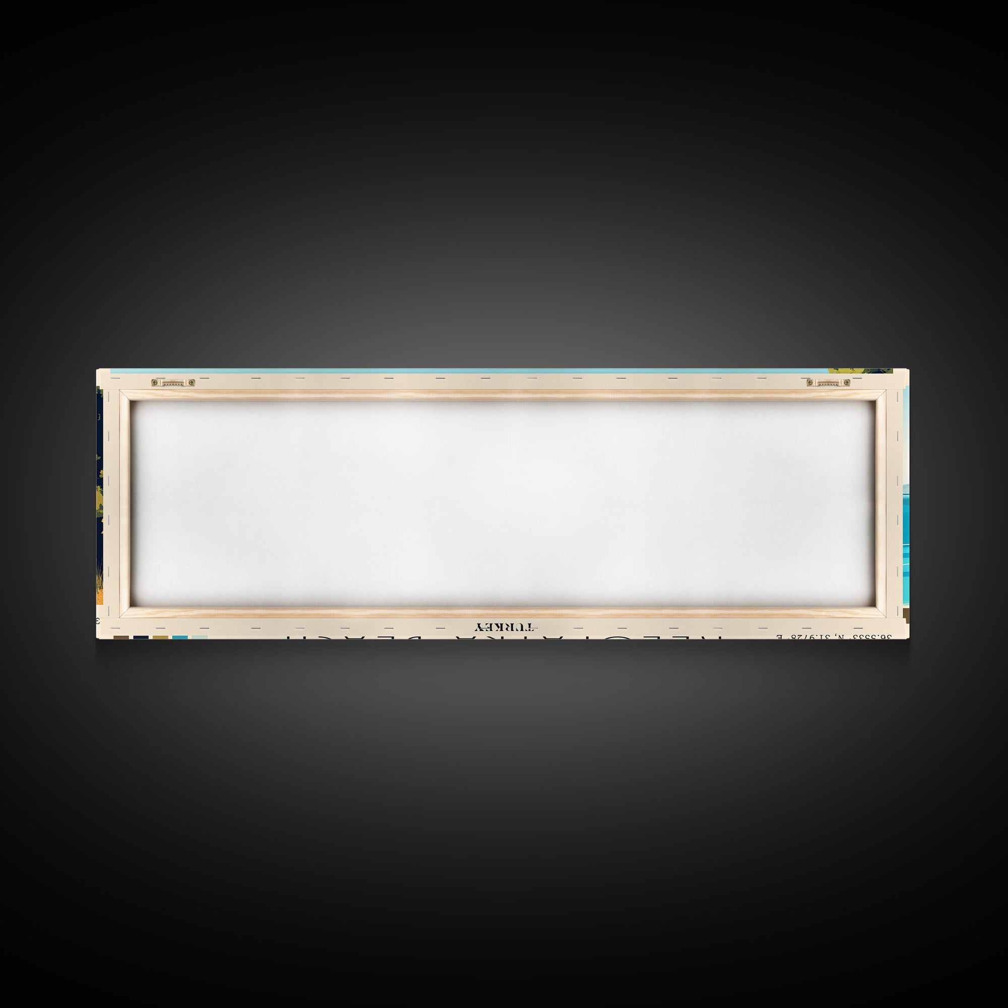 Kleopatra Beach, Turkey Panoramic Beach Print, Vacation Gift, Turkey Wall Art, Framed Canvas Print, Framed Beach Painting