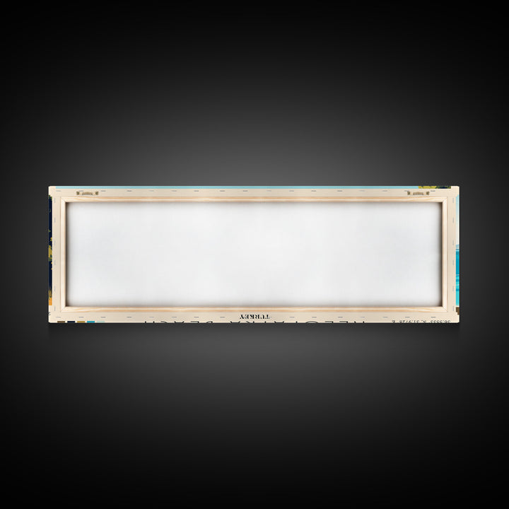 Kleopatra Beach, Turkey Panoramic Beach Print, Vacation Gift, Turkey Wall Art, Framed Canvas Print, Framed Beach Painting
