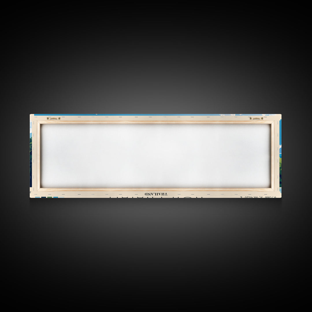 Koh Phayam, Thailand Panoramic Print, Vacation Gift, Thailand Wall Art, Beach Painting, Beach Decor, Beach Or Lakehouse Art