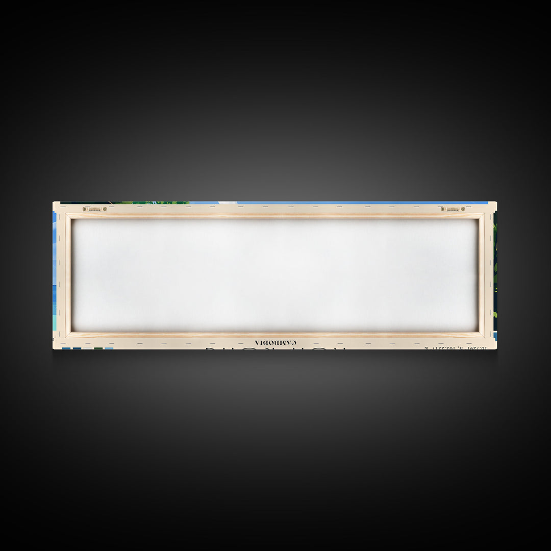Koh Rong, Cambodia Panoramic Print, Vacation Gift, Cambodia Wall Art, Beach Painting, Beach Decor, Large Wall Art, Wood Frame Art