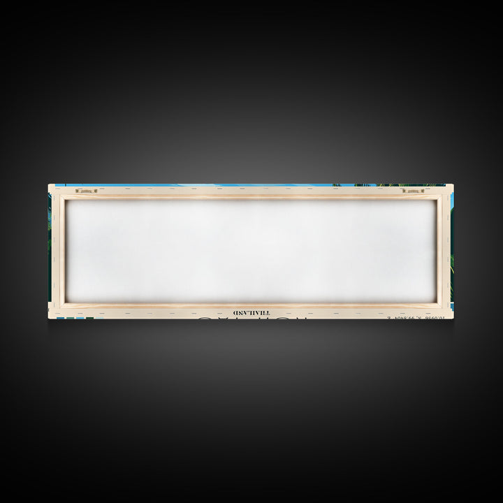 Koh Tao, Thailand Panoramic Beach Print, Vacation Gift, Thailand Wall Art, Beach Painting, Beach Decor, Beach Painting