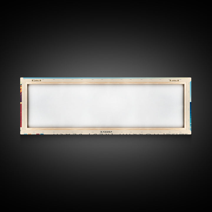 Kokkini (Red) Beach, Greece Panoramic Print, Vacation Gift, Greece Wall Art, Beach Painting, Beach Decor, Large Wall Art, Wood Frame Art