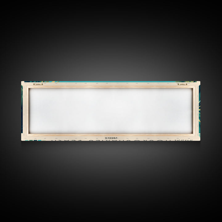 Koukounaries Beach, Greece Panoramic Print, Vacation Gift, Greece Wall Art, Beach Painting, Beach Decor, Large Wall Art, Wood Frame Art