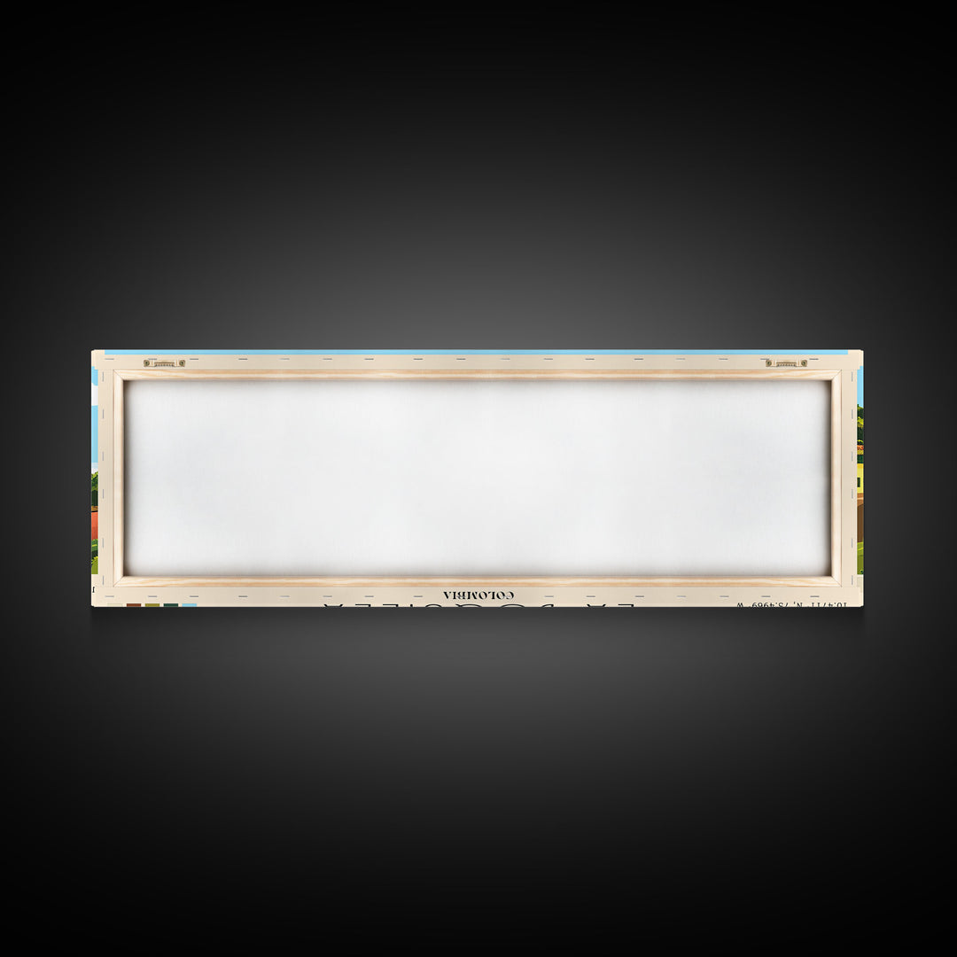 La Boquilla, Colombia Panoramic Print, Vacation Gift, Colombia Wall Art, Beach Painting, Beach Decor, Beach Or Lakehouse Art