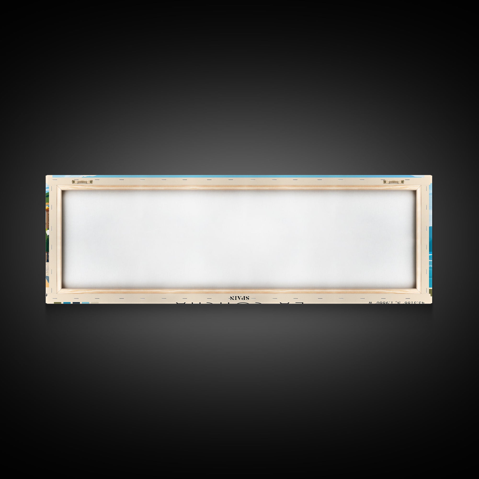 La Concha, Spain Panoramic Beach Print, Vacation Gift, Spain Wall Art, Beach Painting, Beach Decor, Beach Painting