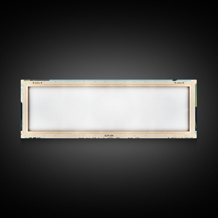 La Gomera, Spain Panoramic Beach Print, Vacation Gift, Spain Wall Art, Framed Canvas Print, Framed Beach Painting