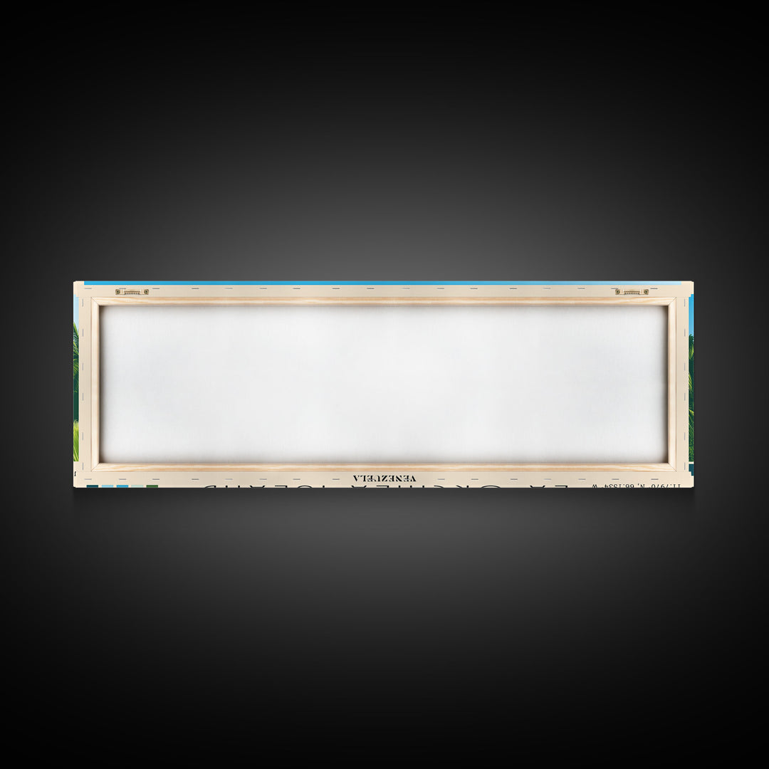 La Orchila Island, Venezuela Panoramic Print, Vacation Gift, Venezuela Wall Art, Beach Painting, Beach Decor, Beach Or Lakehouse Art