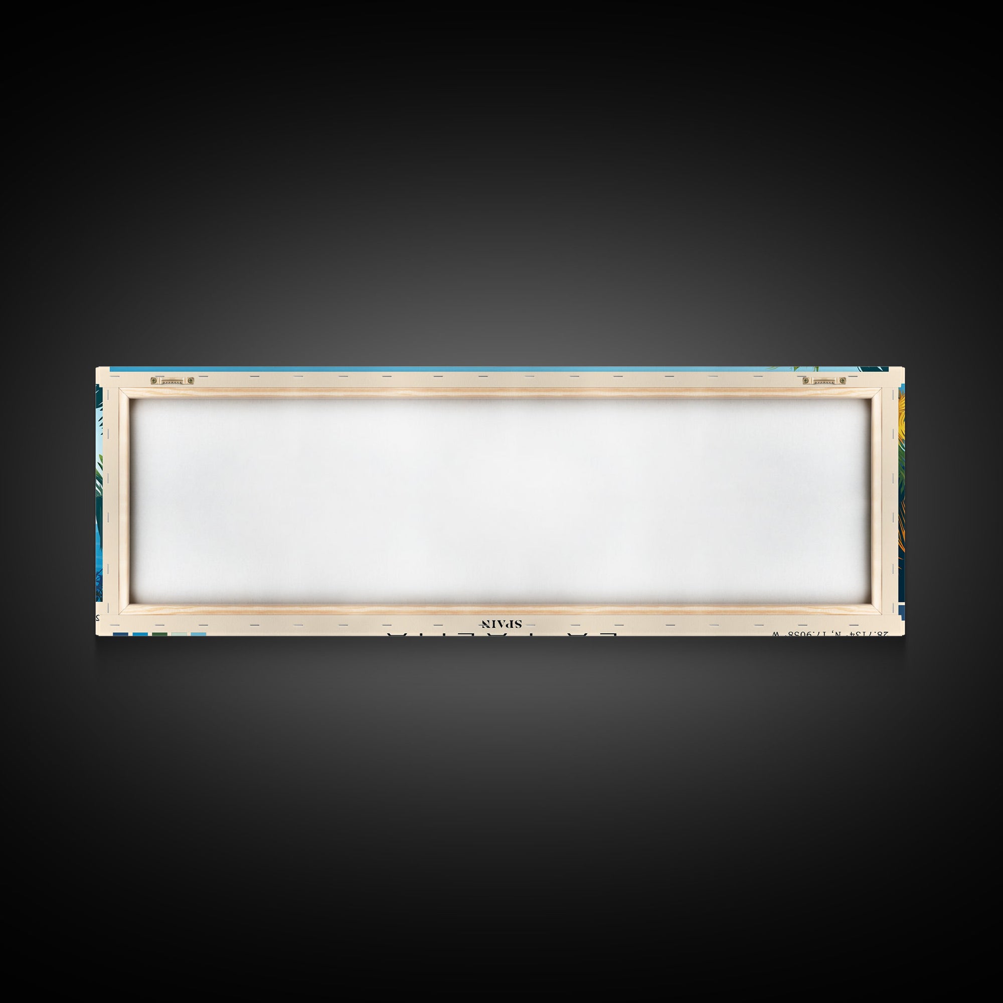 La Palma, Spain Panoramic Beach Print, Vacation Gift, Spain Wall Art, Beach Painting, Beach Decor, Beach Painting