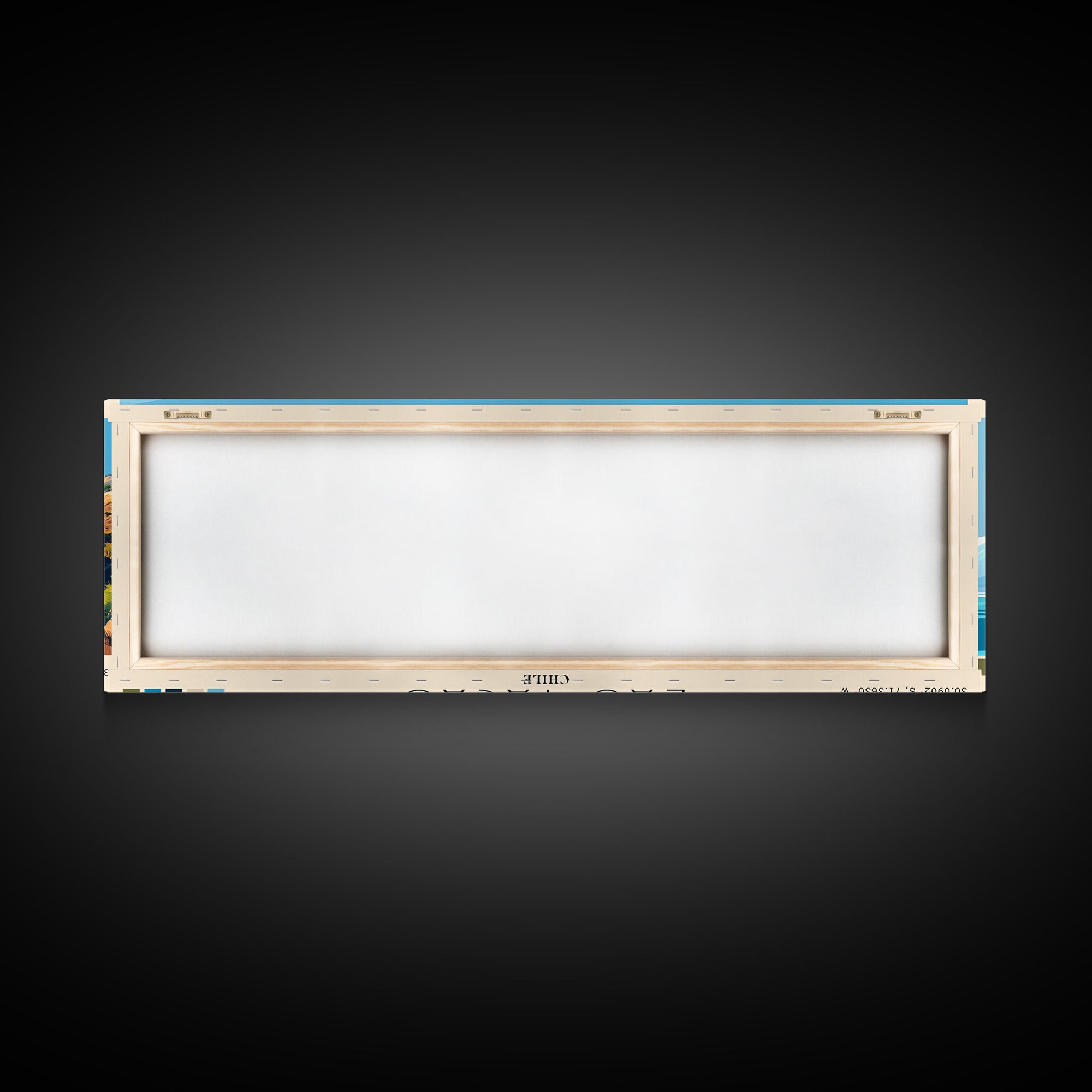 Las Tacas, Chile Panoramic Print, Vacation Gift, Chile Wall Art, Beach Painting, Beach Decor, Large Wall Art, Wood Frame Art