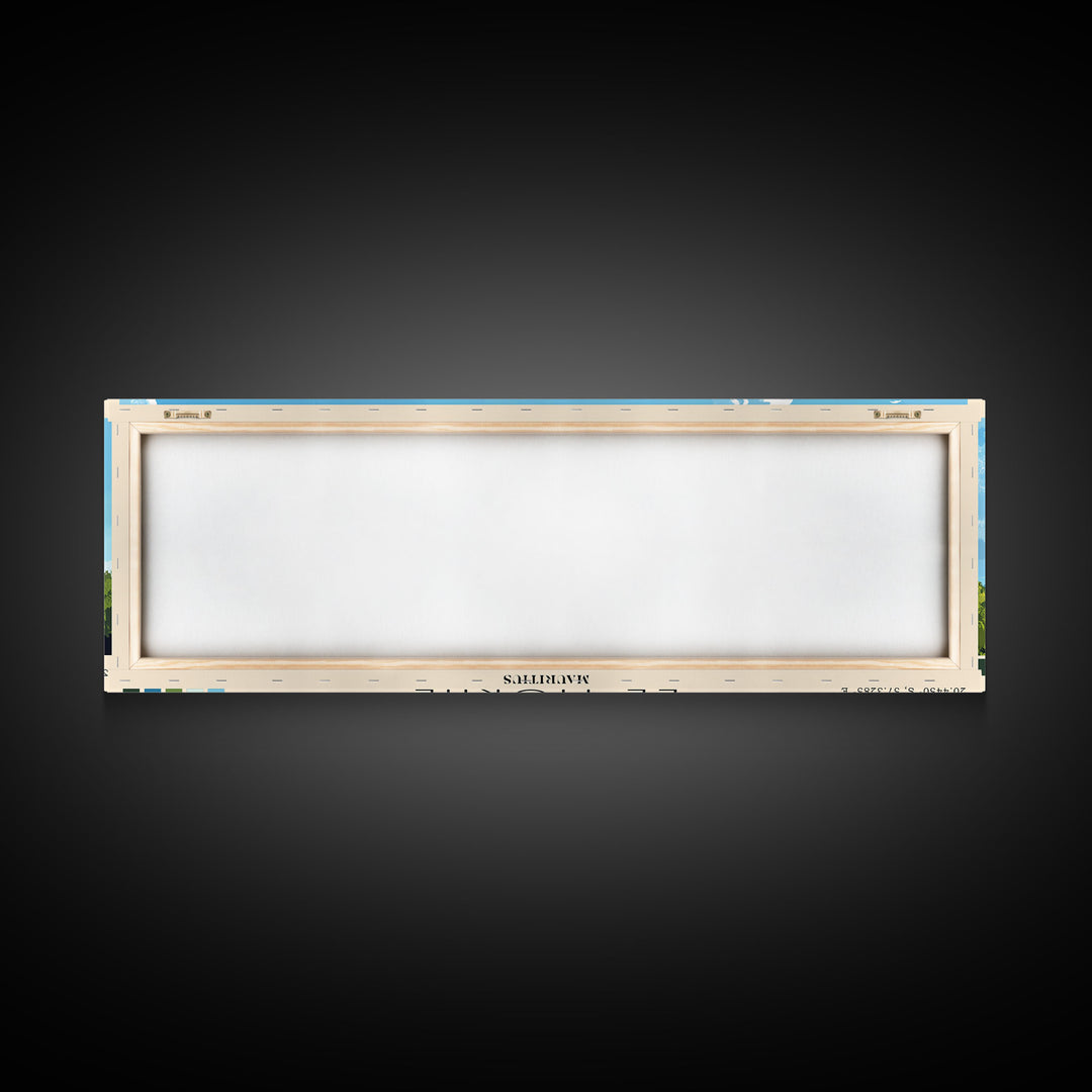 Le Morne, Mauritius Panoramic Print, Vacation Gift, Mauritius Wall Art, Beach Painting, Beach Decor, Beach Or Lakehouse Art