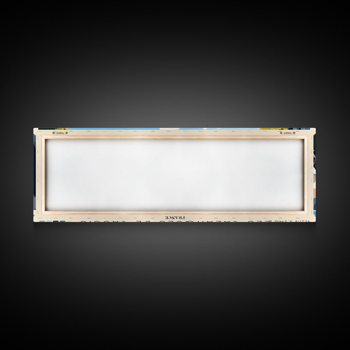 Les Calanques de Cassis, France Panoramic Print, Vacation Gift, France Wall Art, Beach Painting, Beach Decor, Large Wall Art, Wood Frame Art