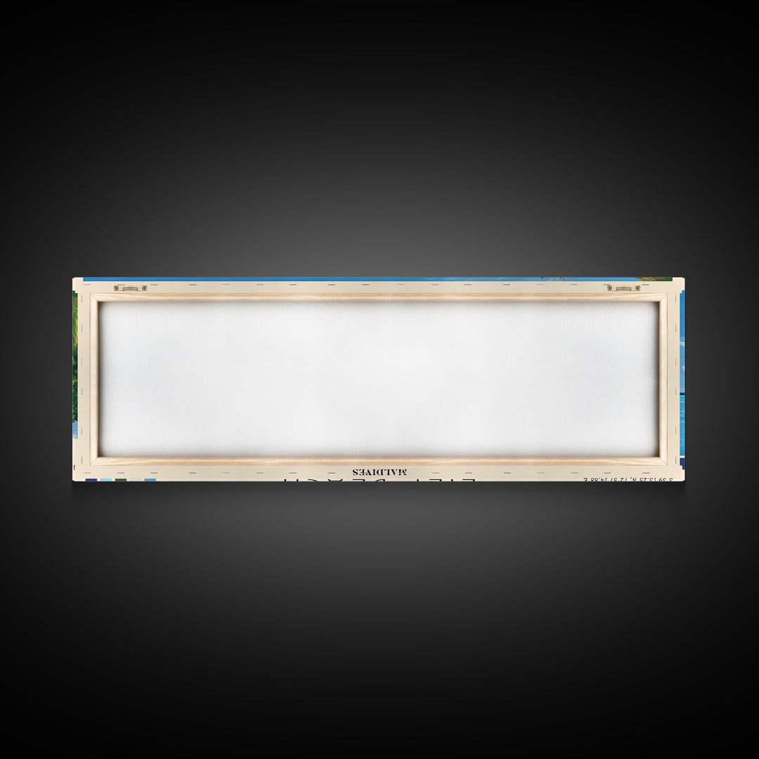 Lily Beach, Maldives Panoramic Print, Vacation Gift, Maldives Wall Art, Vacation Wall Art, Vacatation Memories, Beach Decor, Beach Or Lakehouse Art