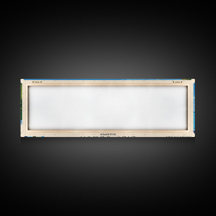 Lily Beach, Maldives Panoramic Print, Vacation Gift, Maldives Wall Art, Vacation Wall Art, Vacatation Memories, Beach Decor, Beach Or Lakehouse Art