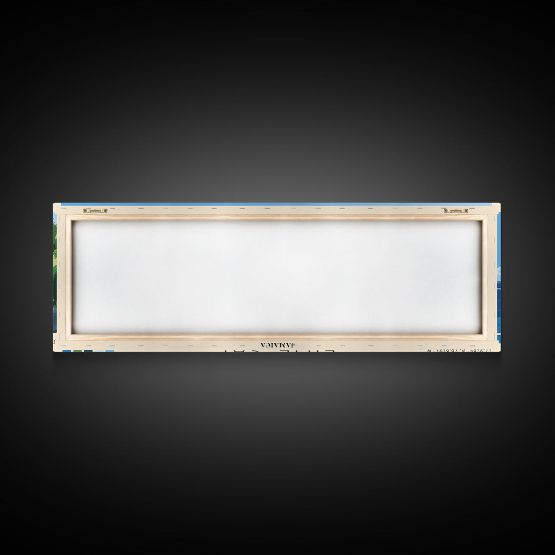 Lime Cay, Jamaica Panoramic Print, Vacation Gift, Jamaica Wall Art, Beach Painting, Beach Decor, Beach Or Lakehouse Art