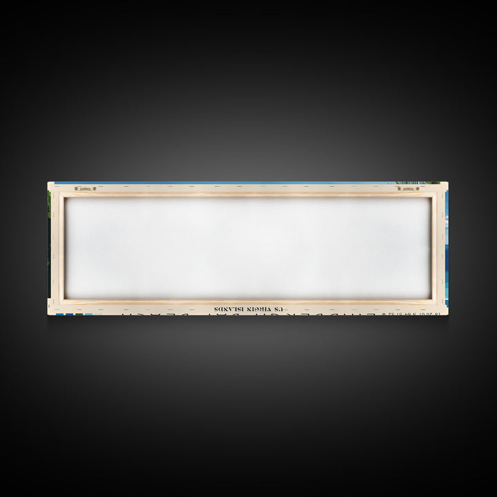 Lindbergh Bay Beach, US Virgin islands Panoramic Beach Print, Vacation Gift, US Virgin islands Wall Art, Beach Painting, Beach Decor, Beach Painting