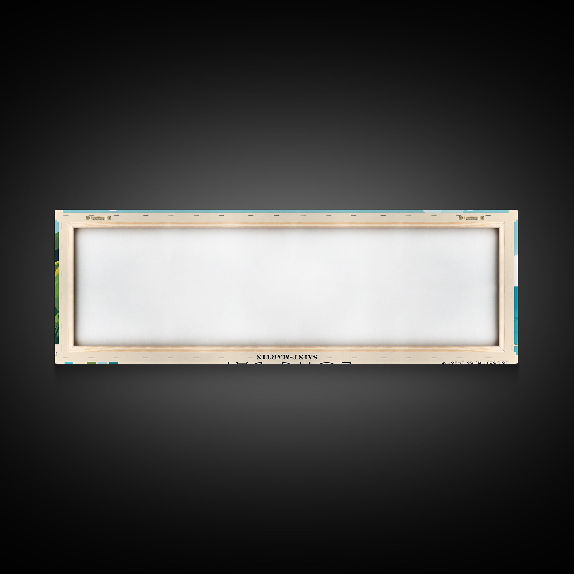 Long Bay, Saint-Martin Panoramic Print, Vacation Gift, Saint-Martin Wall Art, Beach Painting, Beach Decor, Beach Or Lakehouse Art