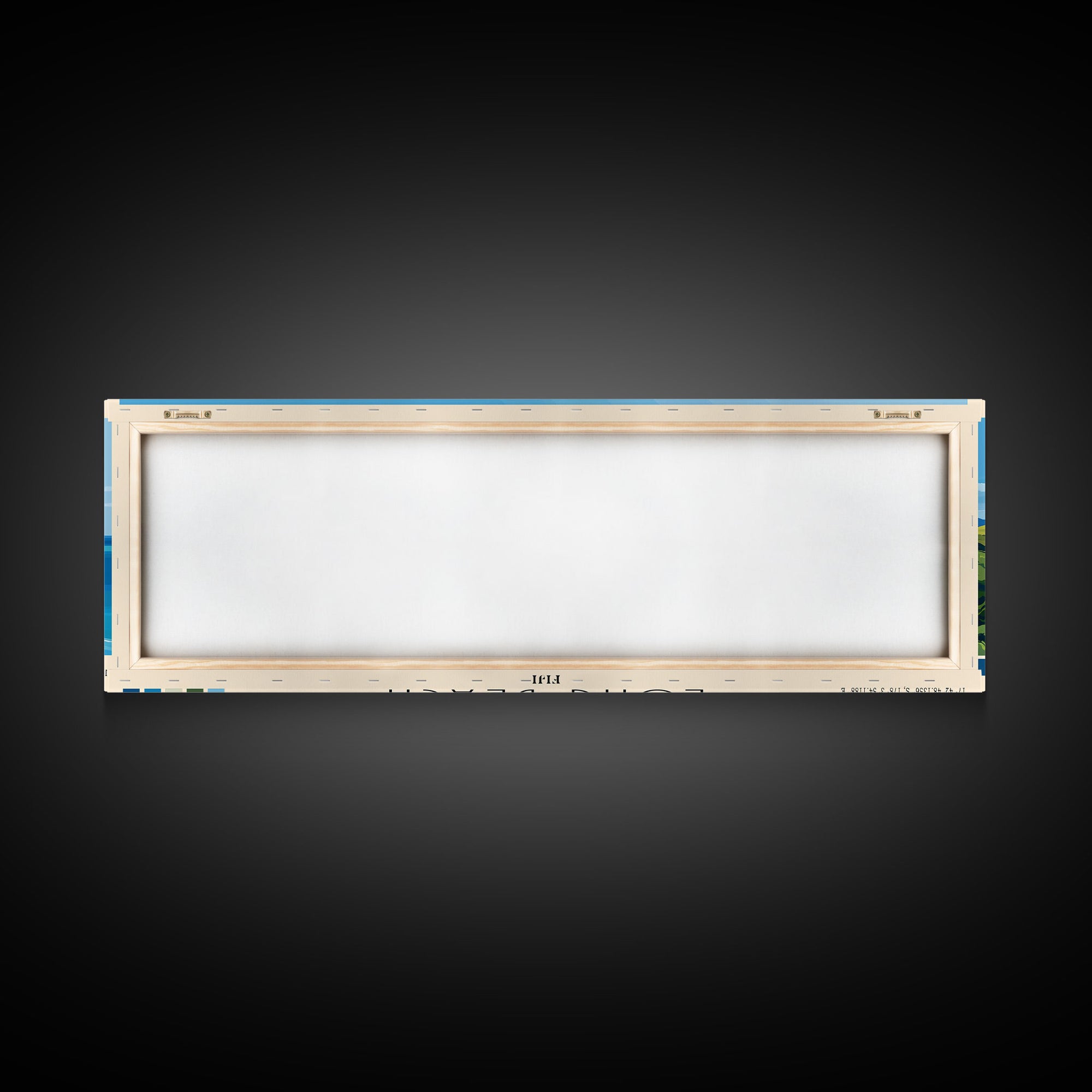 Long Beach, Fiji Panoramic Print, Vacation Gift, Fiji Wall Art, Beach Painting, Beach Decor, Large Wall Art, Wood Frame Art