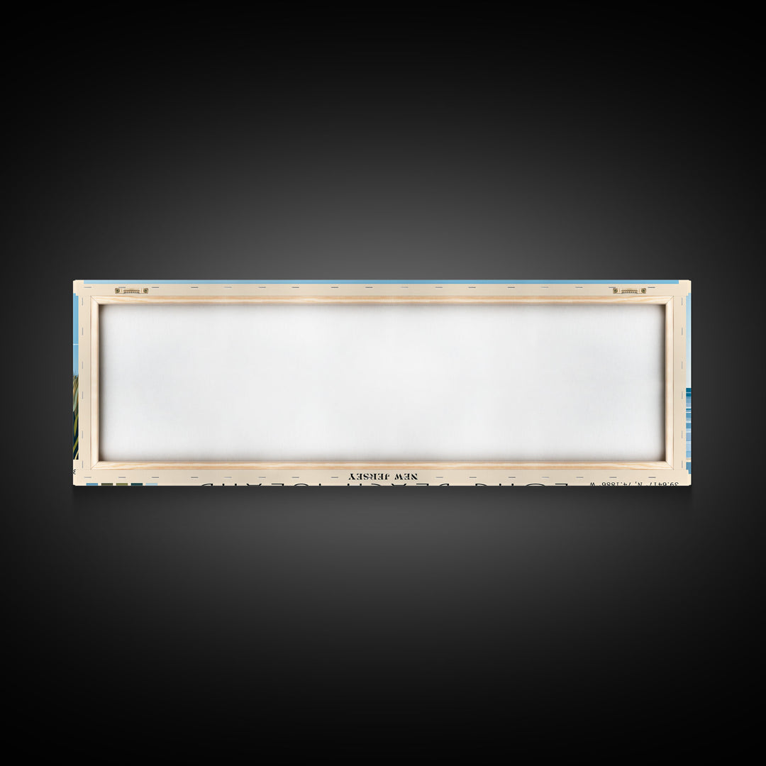 Long Beach Island, New Jersey Panoramic Print, Vacation Gift, New Jersey Wall Art, Beach Painting, Beach Decor, Beach Or Lakehouse Art