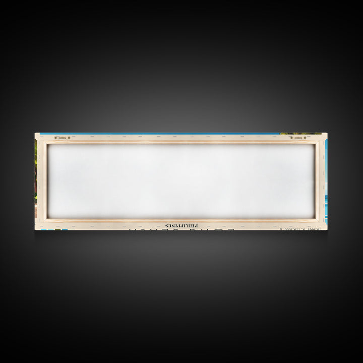 Long Beach, Philippines Panoramic Beach Print, Vacation Gift, Philippines Wall Art, Framed Canvas Print, Framed Beach Painting