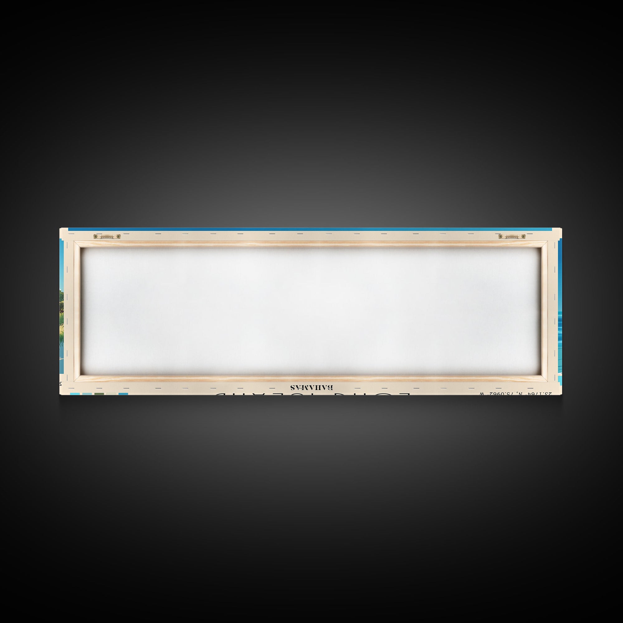 Long Island, Bahamas Panoramic Beach Print, Vacation Gift, Bahamas Wall Art, Beach Painting, Beach Decor, Beach Painting