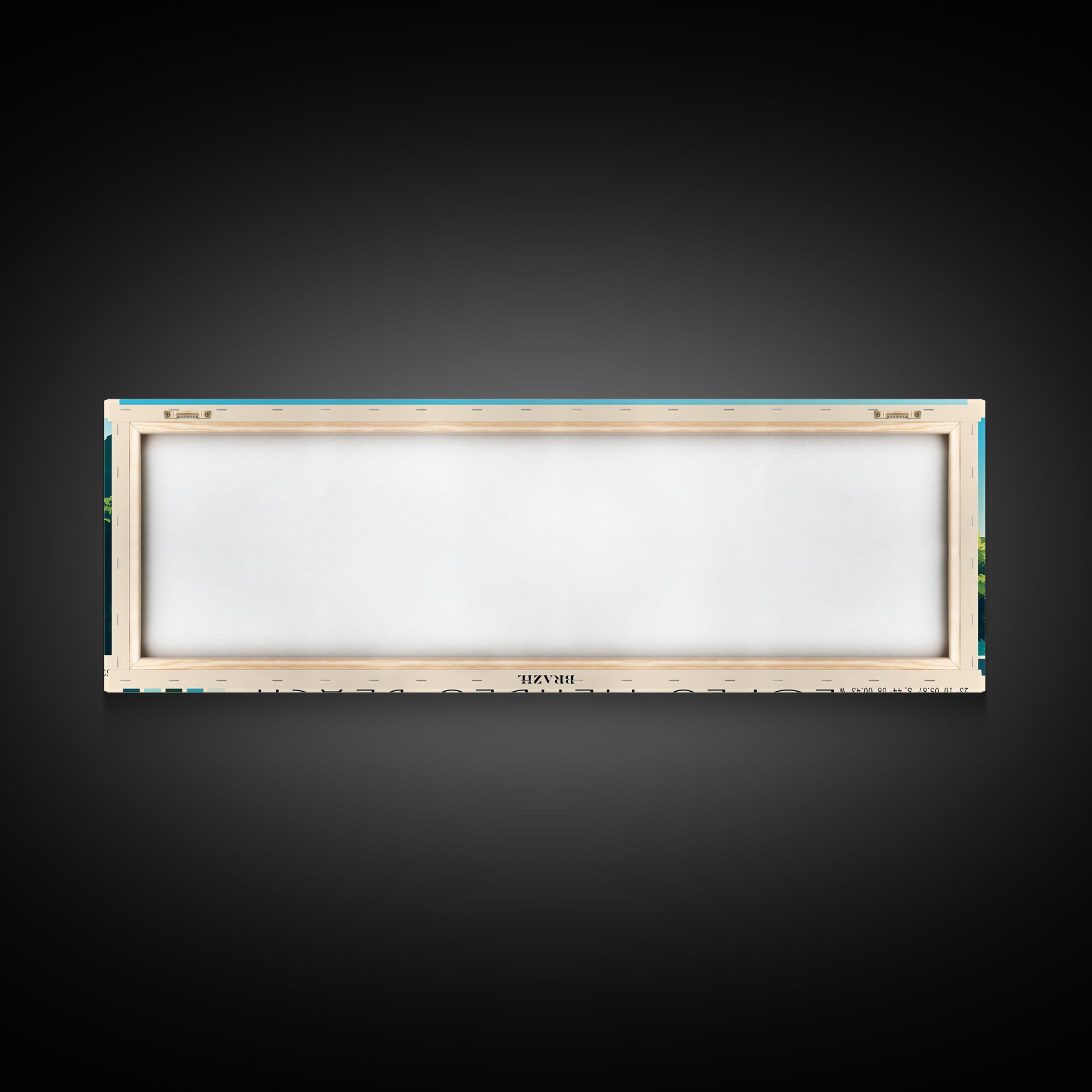 Lopes Mendes Beach, Brazil Panoramic Beach Print, Vacation Gift, Brazil Wall Art, Framed Canvas Print, Framed Beach Painting